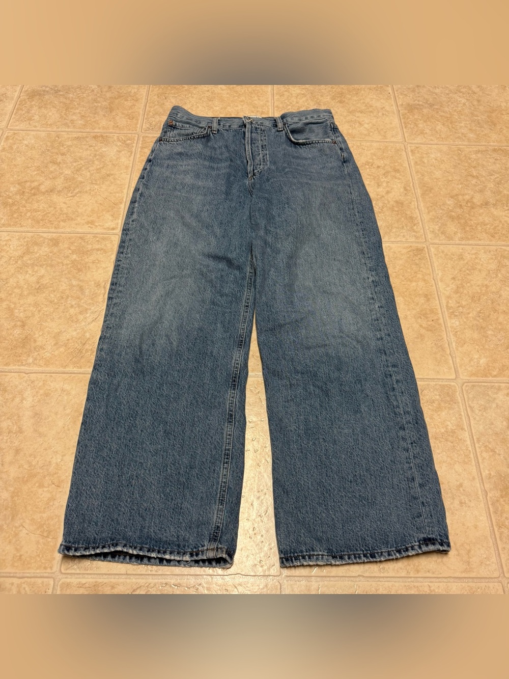 AGOLDE Ren Wide Leg Jeans in Disclosure Light Wash Relaxed Size 28 - Picture 3 of 6